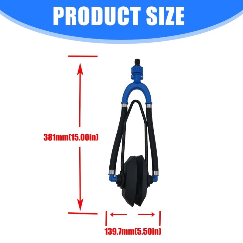 Marine Outboard Motor Flusher With Double Inlet And Rectangular Ears For Easy Installation Leak Reduction Engine Cleaning