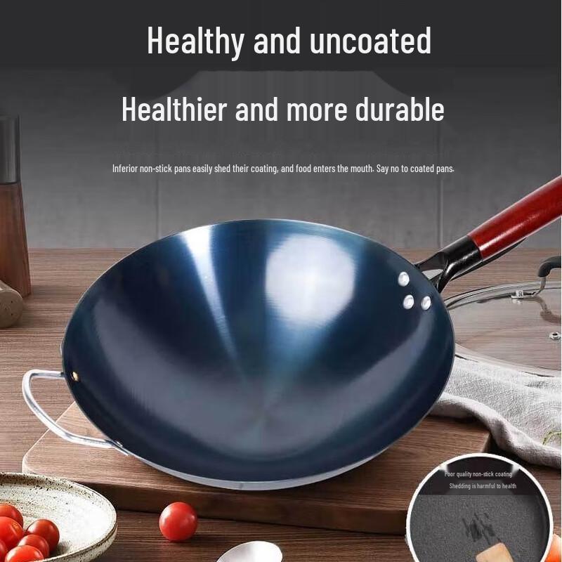 Jixingren Handmade Wrought Iron Style Non-stick Wok