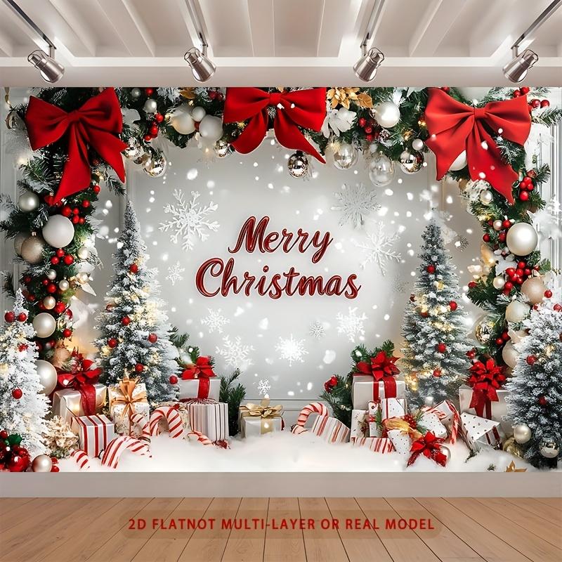 1Pcs Festive Merry Christmas Decoration Background Winter Backdrop Decorations For Photo Studio Photo Booth Christmas Party