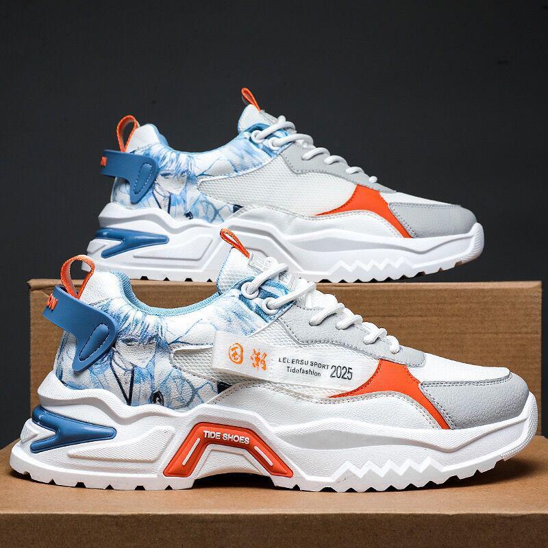 

Spring Men s Breathable Mesh Athletic Sneakers – Trendy, Versatile, Height-Increasing Casual Running Shoes 41