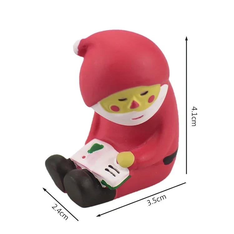 1pc Scene Decoration Christmas Series Bookshelf Decorationt Collectible Home Decoration Garden Resin Craft Toy Bonsai Ornaments