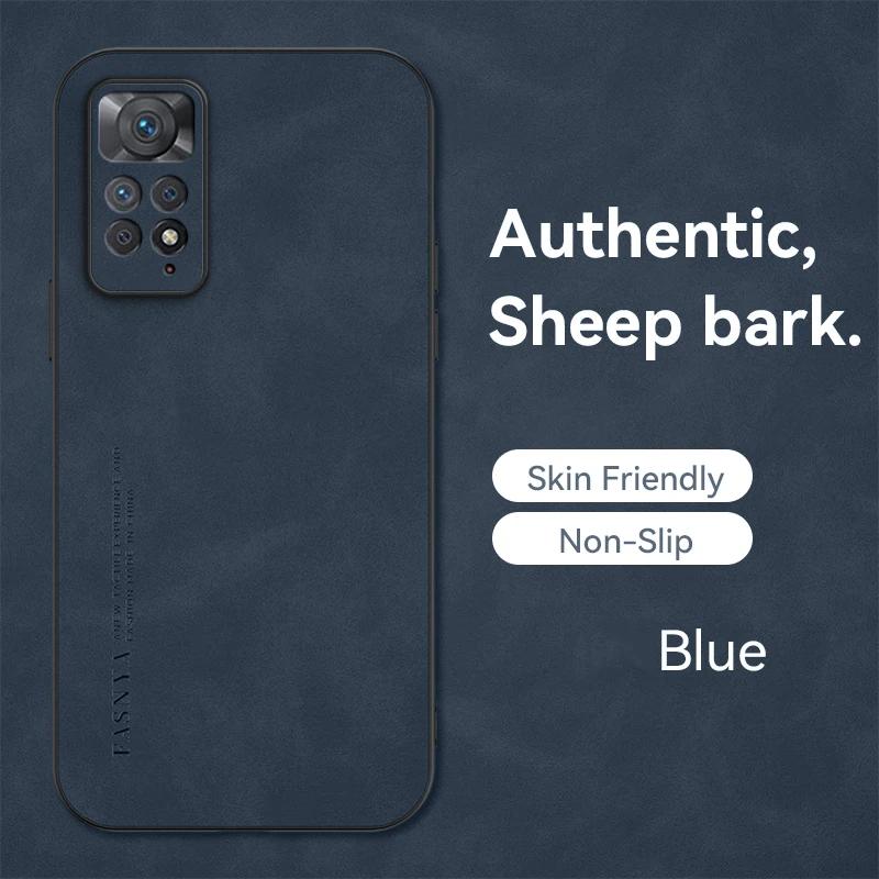 Sheepskin Leather Case For Xiaomi Redmi Note 12 12S 12C 11 11S 10 10A 10C 9 9A 9C 9T A1 Plus Note13Pro Luxury Matte Back Cover