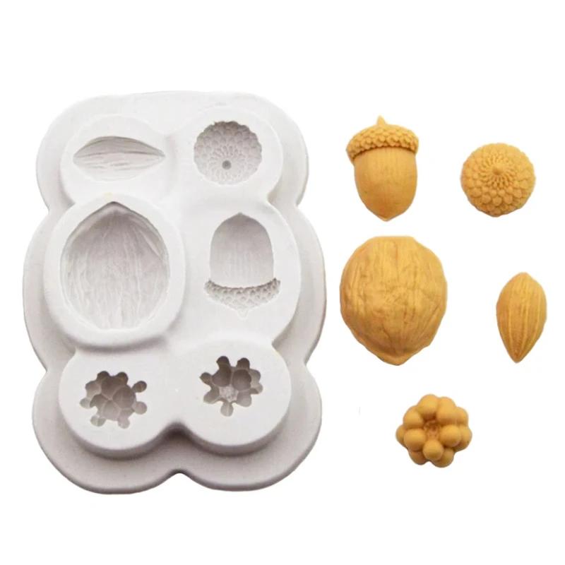 Top Quality Christmas Nuts Silicone Sugarcraft Mold for Cupcake Baking Fondant Cake Decorating Tool