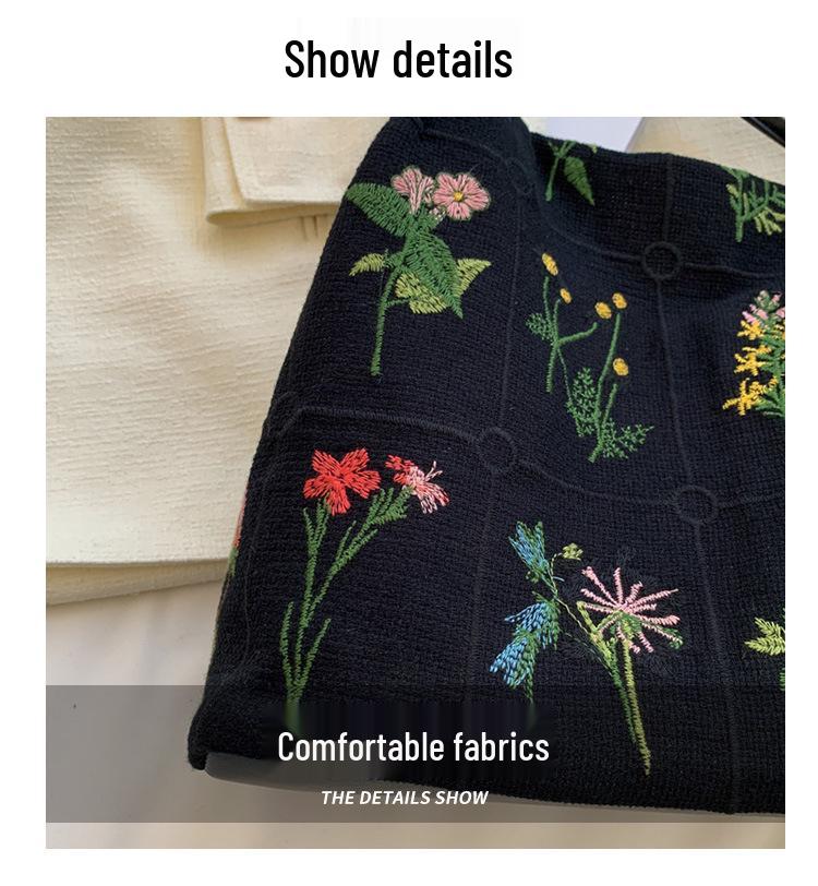 2024 Women's Large Canvas Shoulder Bag: Versatile Summer Commuting Bucket Tote