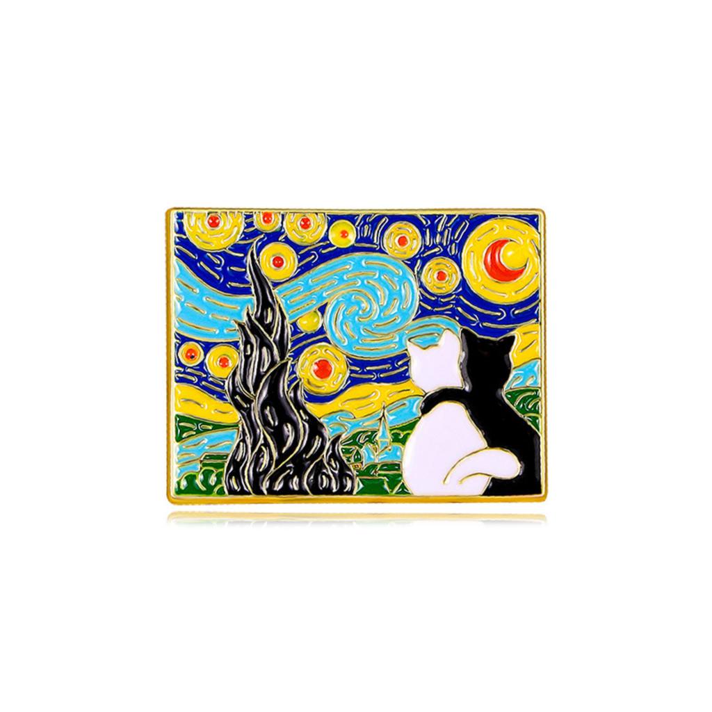 Cartoon Animal Brooch Buckle English Sentence Personality Letter Shape Paint Badge