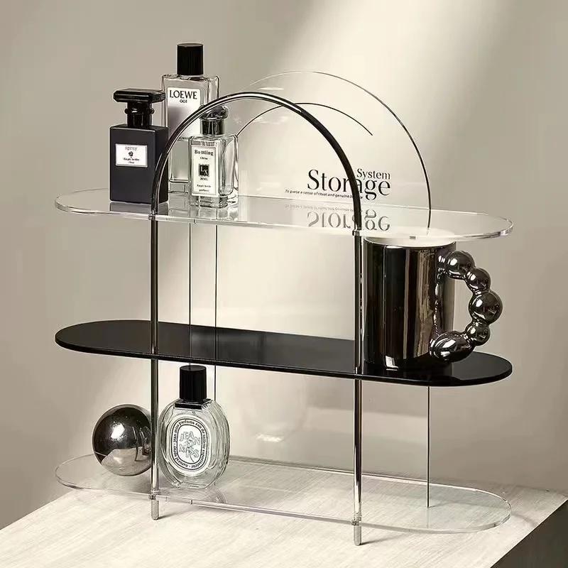 Ins Acryl Kosmetik Aufsteller Lagerung Parfüm Hautpflege Heimdekoration Lagerregal Produkte Desktop Regal Wohnzimmer