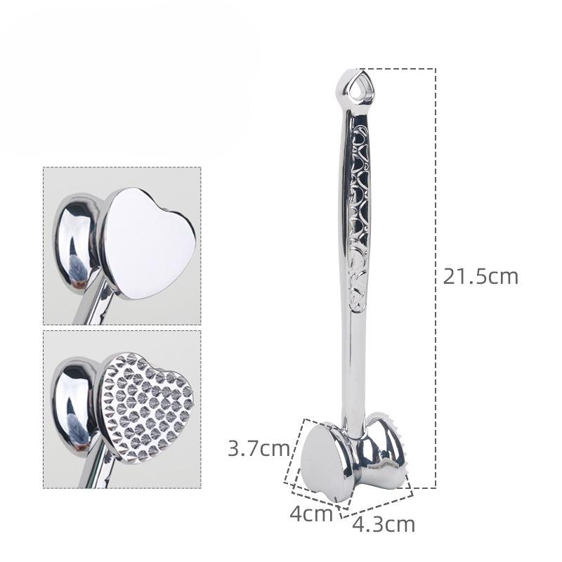

Multi-functional Meat Tenderizer Steak HammerTenderizer Needle Zinc Alloy Double-sided Solid Meat Hammer Tool Flat meat hammer