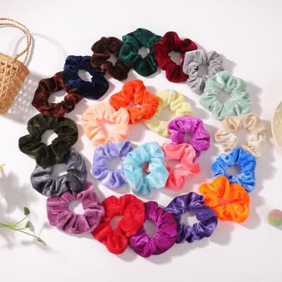 40 Stück Zufällige Vintage Korea Samt Scrunchies Elastische Haargummis für Frauen Pferdeschwanzhalter Gummibänder Haargummis Haarschmuck