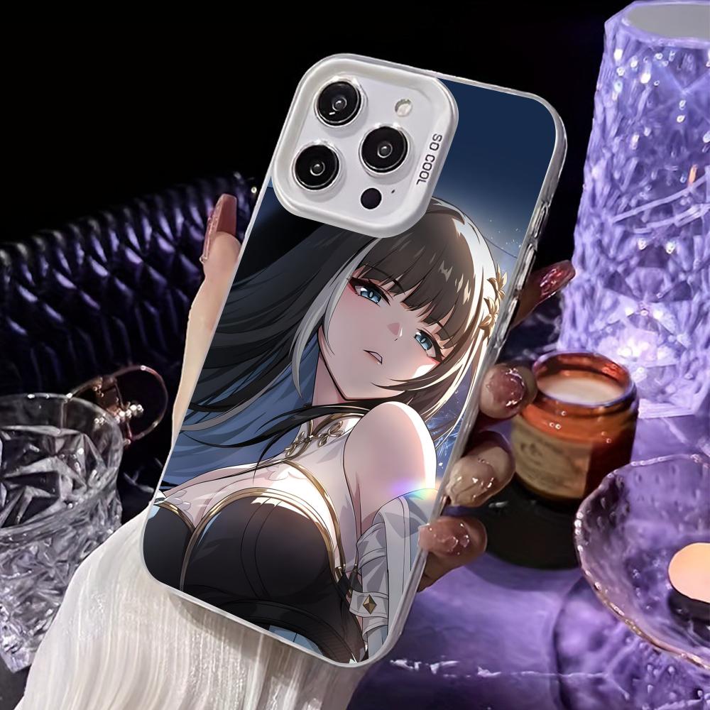Wuthering Waves Baizhi Phone Case for iPhone 17 16 15 14 13 12 11 X XR XS Air Pro Max Plus White Colorful Silver Cover
