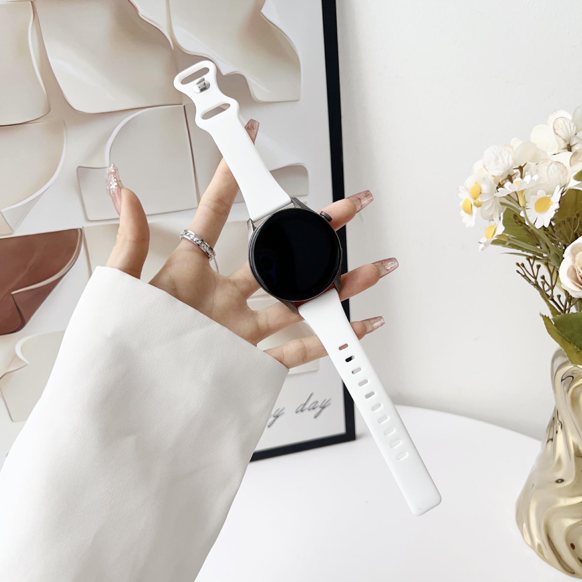 

Совместимый силиконовый ремешок для Huawei GT4, GT3, GT4 Pro (14/18/20/22мм) Носимые часы 20mm белый