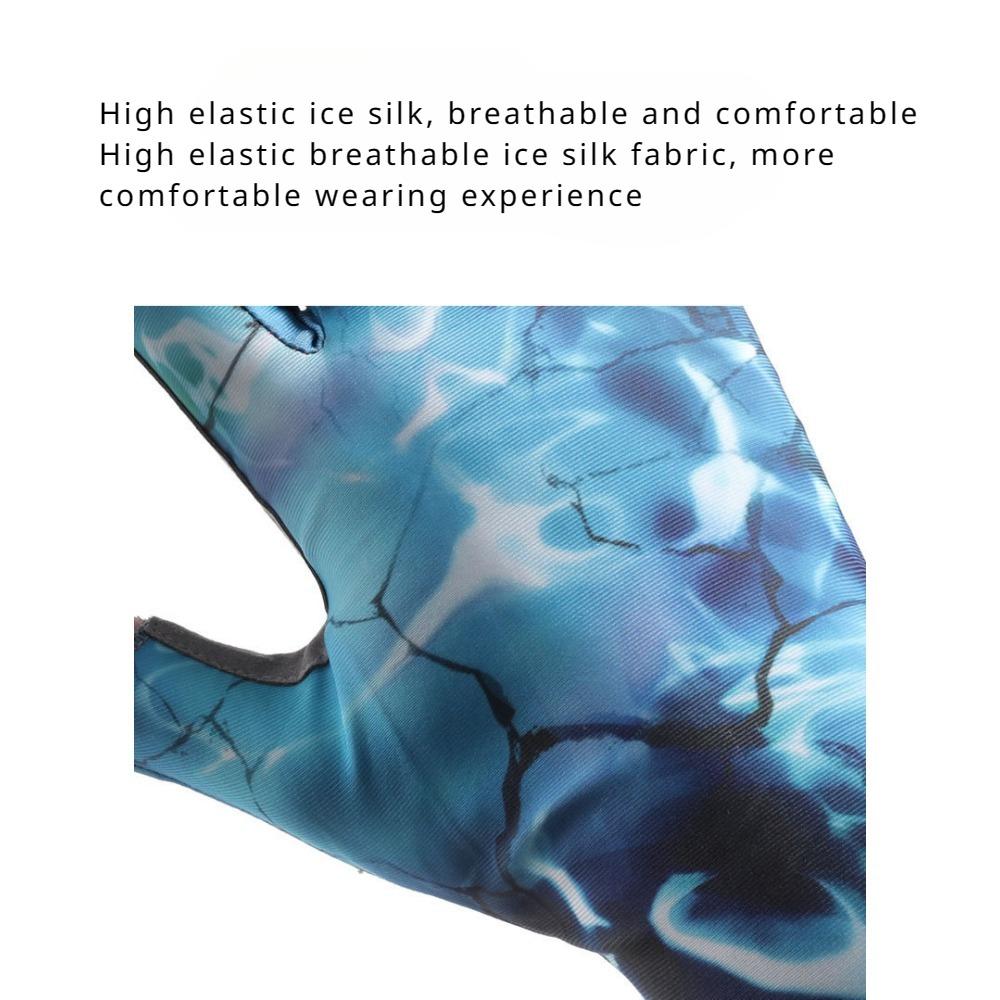 Half-finger Fishing Gloves, Lure Fishing Gloves, Ice Silk Breathable Gloves, Non-slip Outdoor Sports Sunscreen and Wear-resistant Gloves