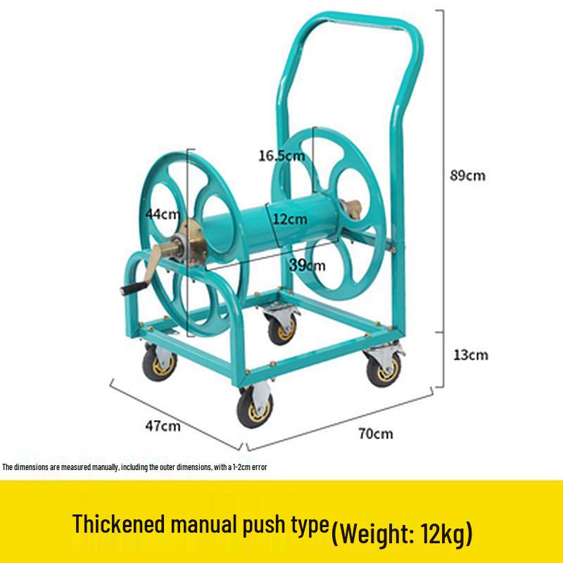 High-Pressure Gasoline Sprayer Hose Reel with Hand-Crank Storage Winding Rack