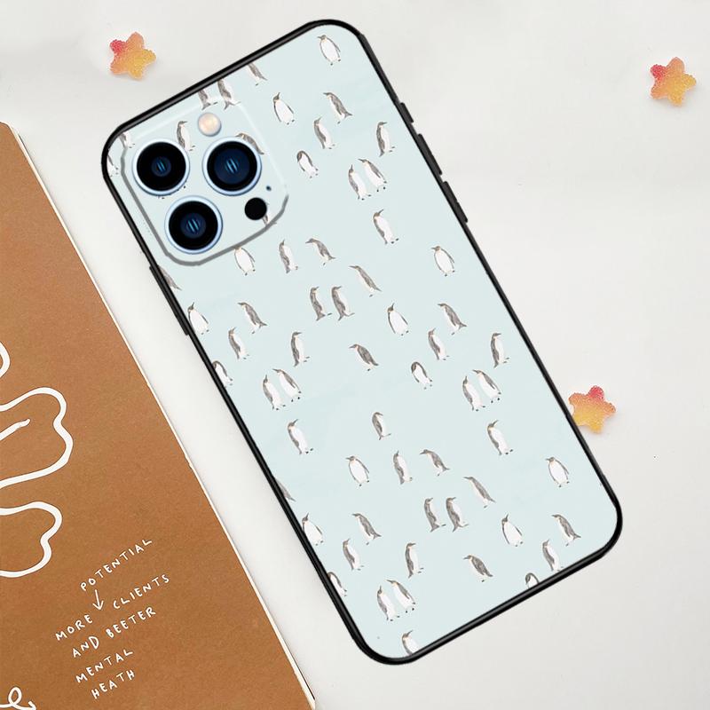 

Милый Кавайный Чехол-Пингвин для iPhone 17 Pro Max 11 14 15 16 Pro Max 12 13 mini 16 Plus 16e 17 Air Funda iPhone 13