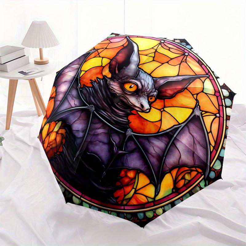 Stained Bat Decor - Unique Hanging Bat Sculpture for Home, Office, or Bar DecorationUmbrella, Portable 3-Fold Compact Umbrella,Christmas Gift ES460