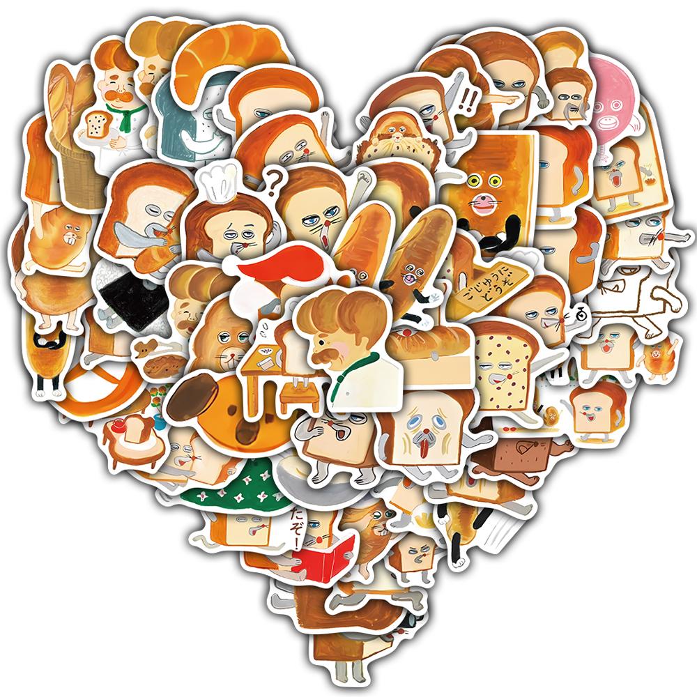 

60/120PCS Bread Thief Sticker Skateboards Nostalgia Laptop Luggage Scrapbook Retro Cafe Desktop Helmets Graffiti Sticker Decal