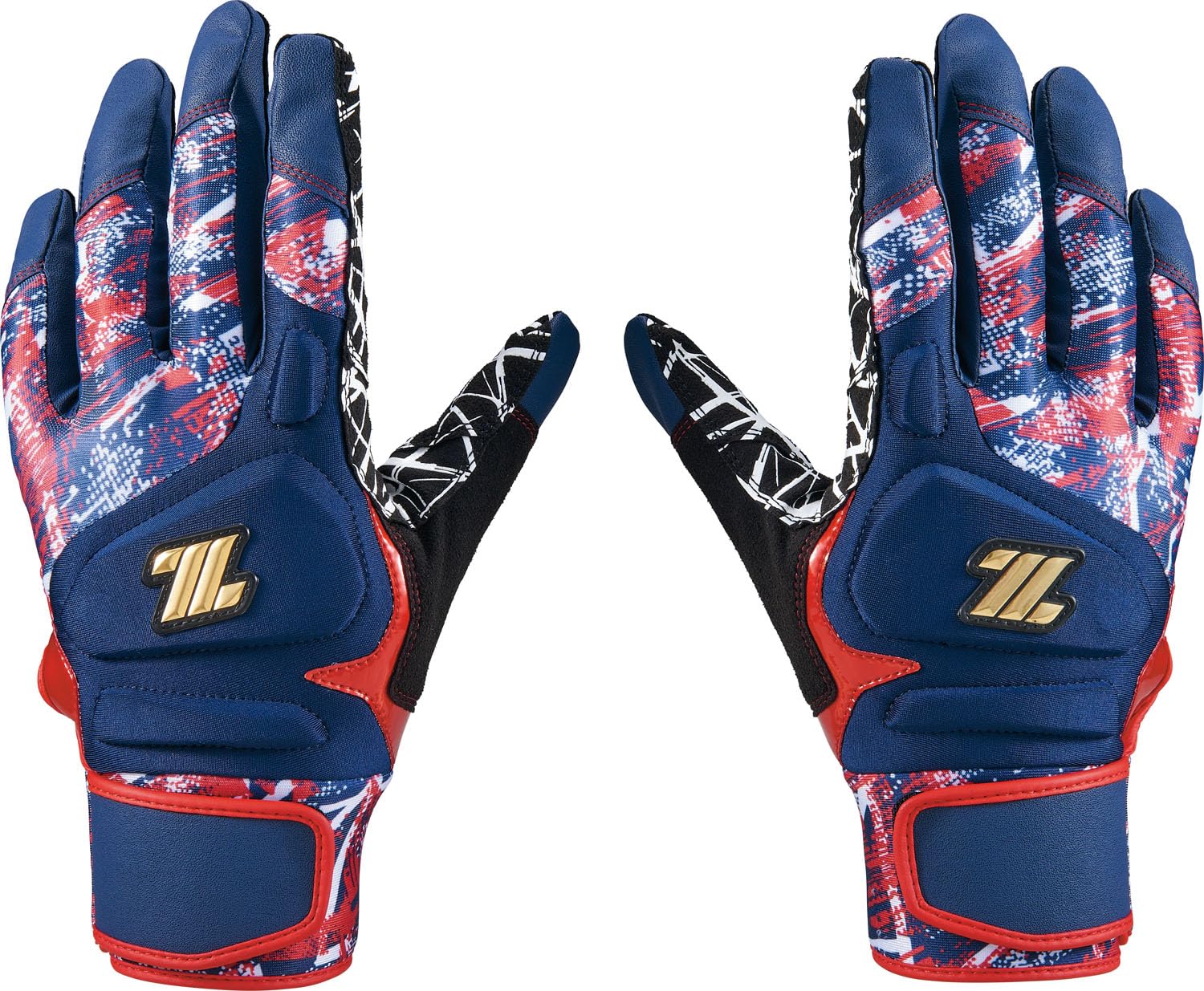 

ZETT Baseball Batting GRAPHIC GRIP Navy x Red Size S Gloves, GLOVE, Ambidextrous, (2964), (BG18523B)