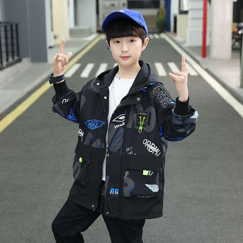 Big Size Boys Coat Jacket Cotton Outerwear Windbreak Perfect Spring Autumn Overcoat High Quality Children's Warm Clothing