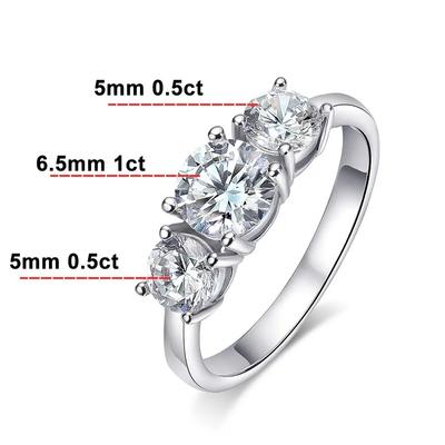 KNOBSPIN D VVS1 Moissanit-Ringe für Damen, funkelnder Diamant, Verlobungs- und Hochzeitsschmuck mit GRA-S925-Splitter-plattiertem 18-Karat-Ring