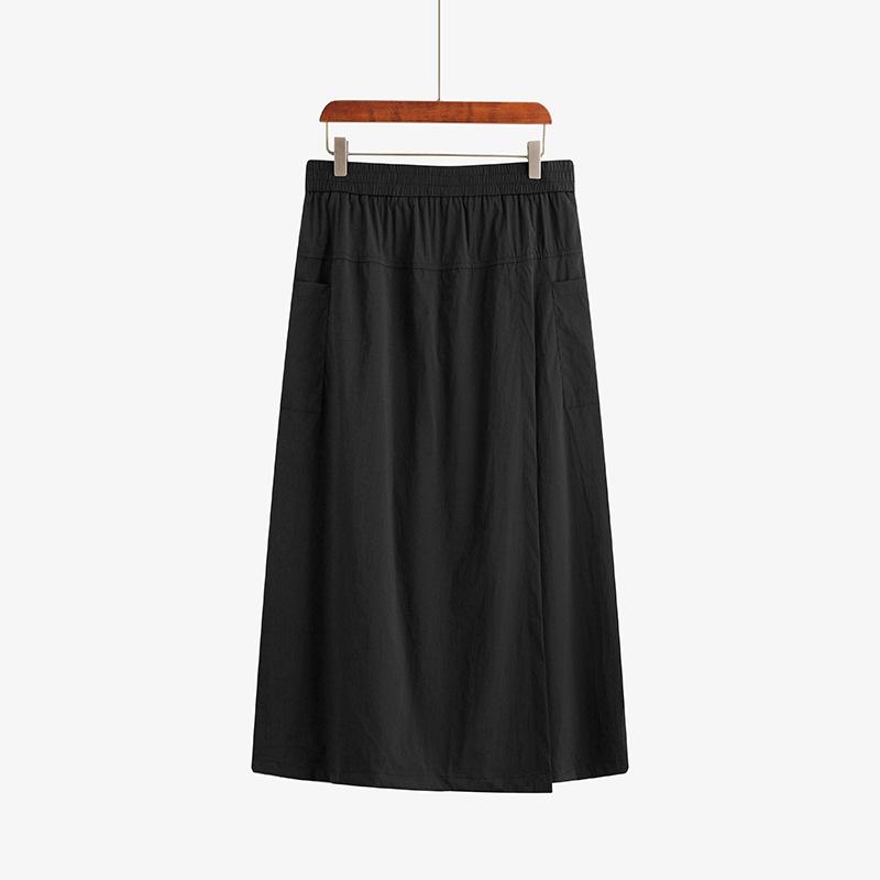 

Женская ретро-юбка-полукомбинезон в летнем стиле с высокой талией, утягивающая и элегантная юбка средней длины 4XL чёрный