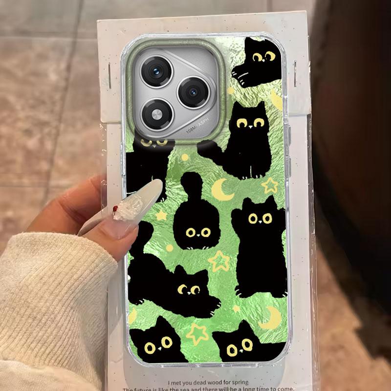 Hülle für Honor 400 Lite 200 Pro 200Lite X9c X9a X8b X8a 5G Handyhülle Katze Cartoon Farbverlauf für Honor 200 Schützende Rückseitentaschen