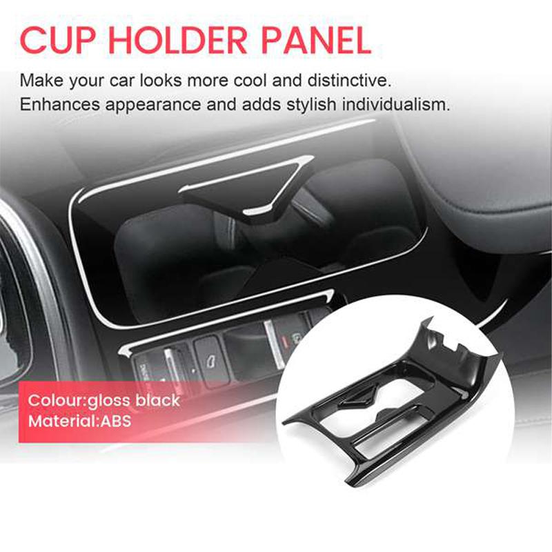 Car Glossy Black Center Console Water Cup Holder Decoration Cover Trim Stickers for Honda HRV HR-V Vezel 2021 2022 LHD