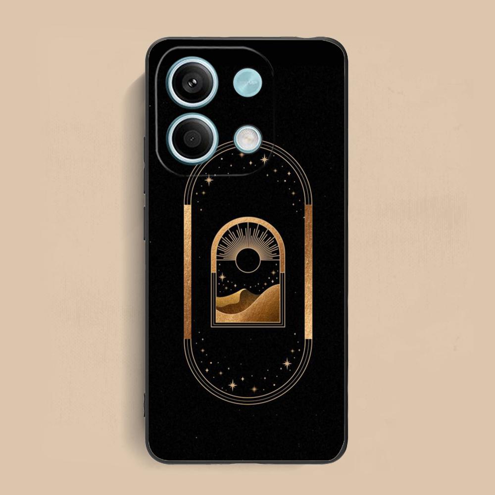 Sun Moon Mobile Cell Phone Case for Xiaomi Redmi Note 14 13 12 11 S Pro Plus 4G 5G Colorful Printing Cover Luxury Cover Pretty