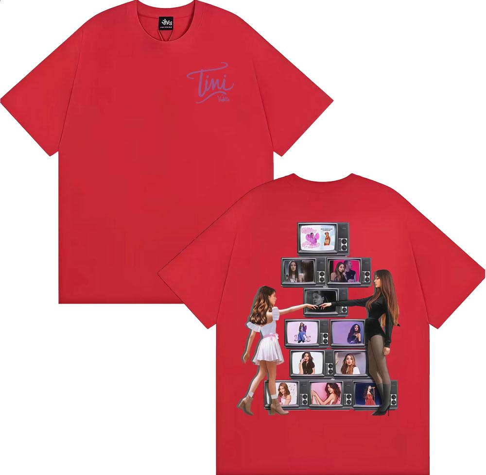 

Singer TINI STOESSEL La Triple T Futtura 2025 Tour Merch T Shirts Men Women oversized Hip Hop 100_ Cotton T-shirt Top Streetwear S