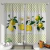 2 Pcs Lemon fruit print curtains,suitable for bedroom,living room kitchen decoration,home decoration,window decoration