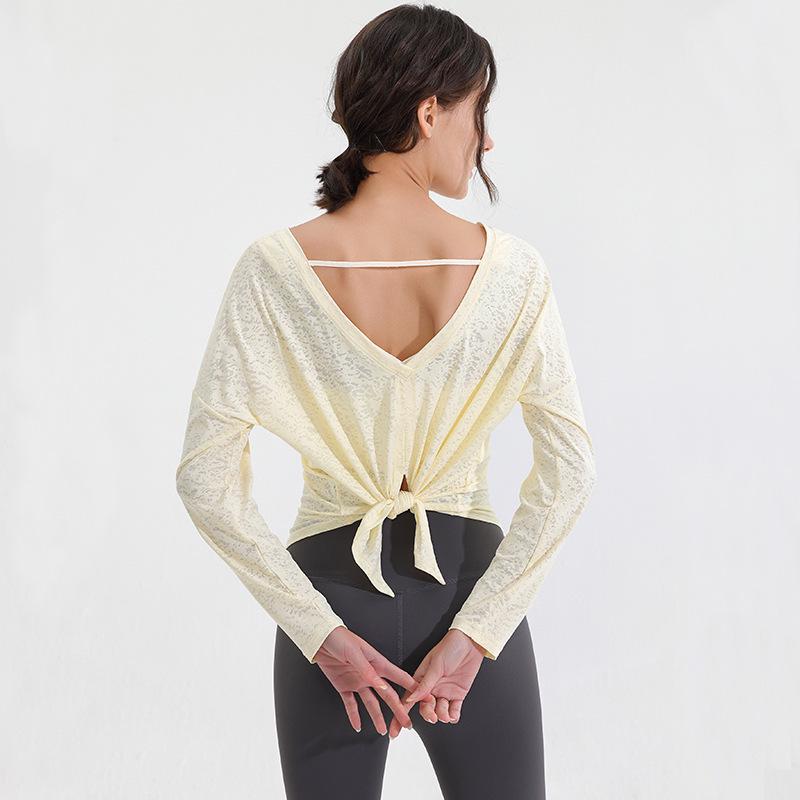 Women's Long Sleeve Quick-Dry Yoga Top - Athletic Fit for Spring & Autumn