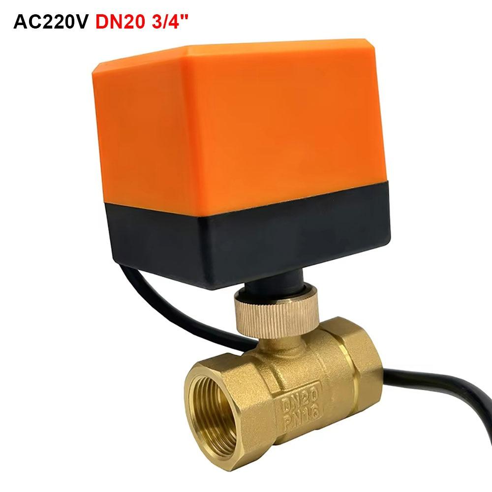 1Pcs 2-Wege-Elektrokugelhahn DN15/DN20/DN25 Messingventilantrieb Langlebiges Magnetventil