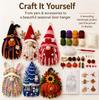 DIY Seasonal Crochet Kit, Handmade Knitting Craft Set for Table & Door Decor