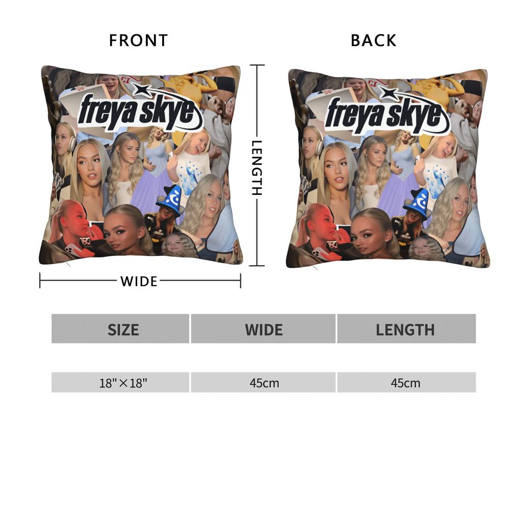 Pillow Cover Freya Skye British Singer Actress Pattern Cushion Cover Funny Pillow Case For Chair Sofa Home Pillowcases