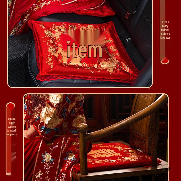 Red Wedding Kneeling Cushions for Newlyweds: Perfect for Blessings, Tea Ceremony, and Traditional Kowtow Rituals.