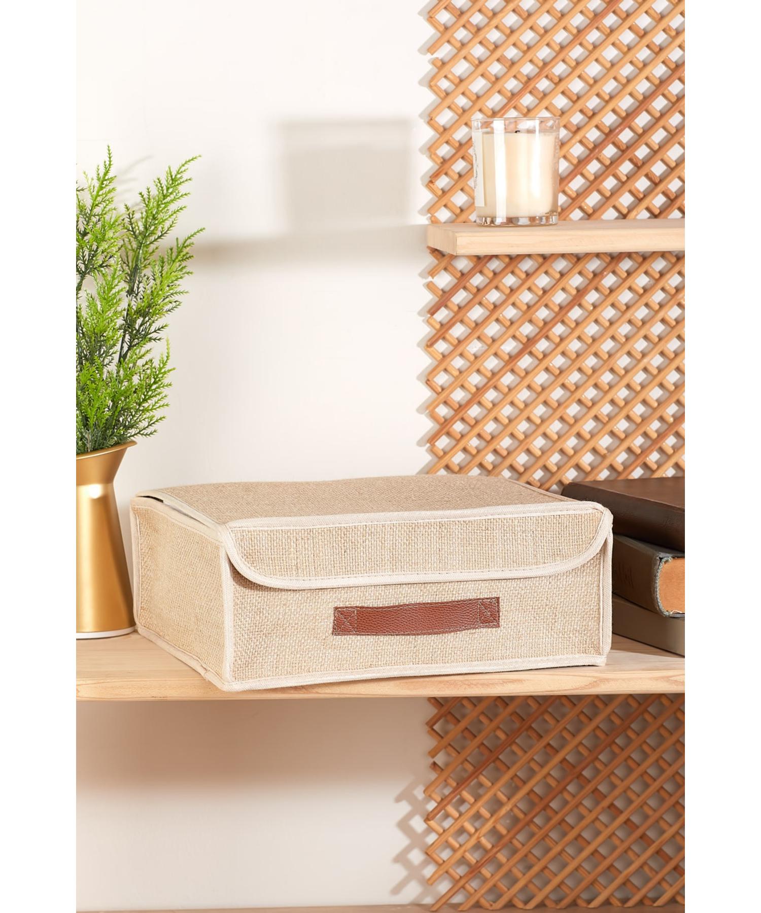 

Прямоугольная коробка с джутовой крышкой