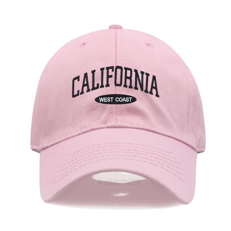 California West Coast Embroidered Baseball Cap for Women Men Fashion Adjustable Soft Cotton Dad Hat Unisex Classic Golf Caps