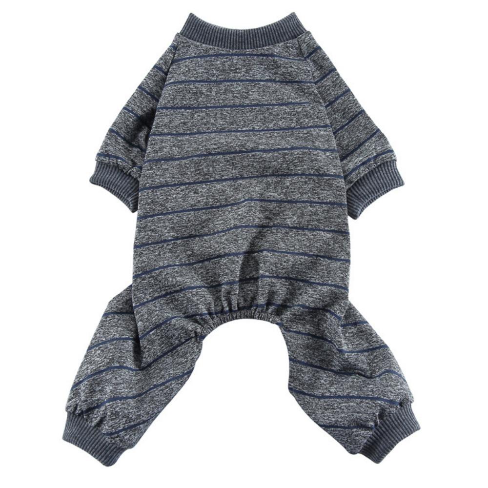 Dog summer thin striped breathable dog summer thin polyester elastic four-legged pet summer clothes