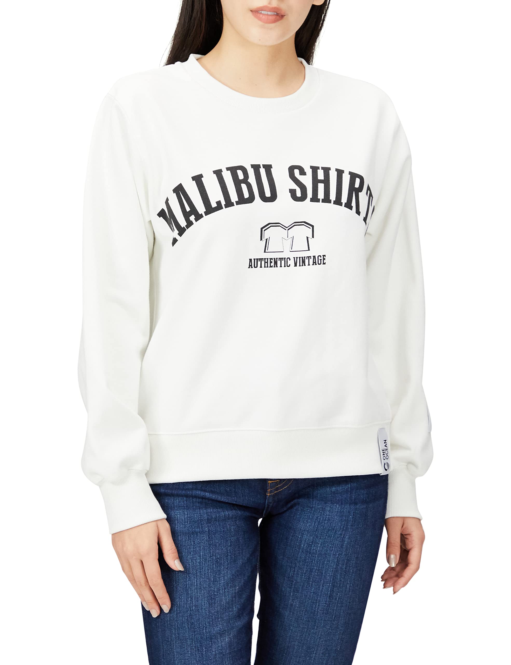 

Свитшот с логотипом коллаборации MalibuShirts SWCT225106 WHT F [Snidel] Женский белый