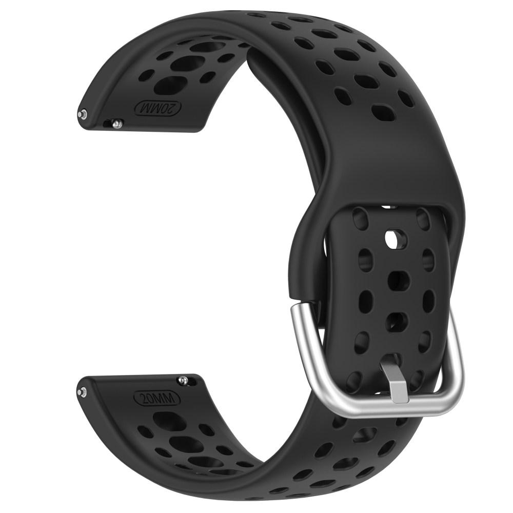 

20mm Strap For Amazfit active 2 Accessories sport breathable Original Silicone Intelligent Bracelet Correa Amazfit Active2 band 20mm watch straps чорний