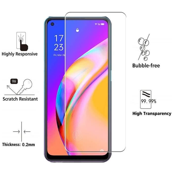 Case for Oppo A94 5G - Phonillico - Soft Silicone - 2 Tempered Glasses - Screen Protector
