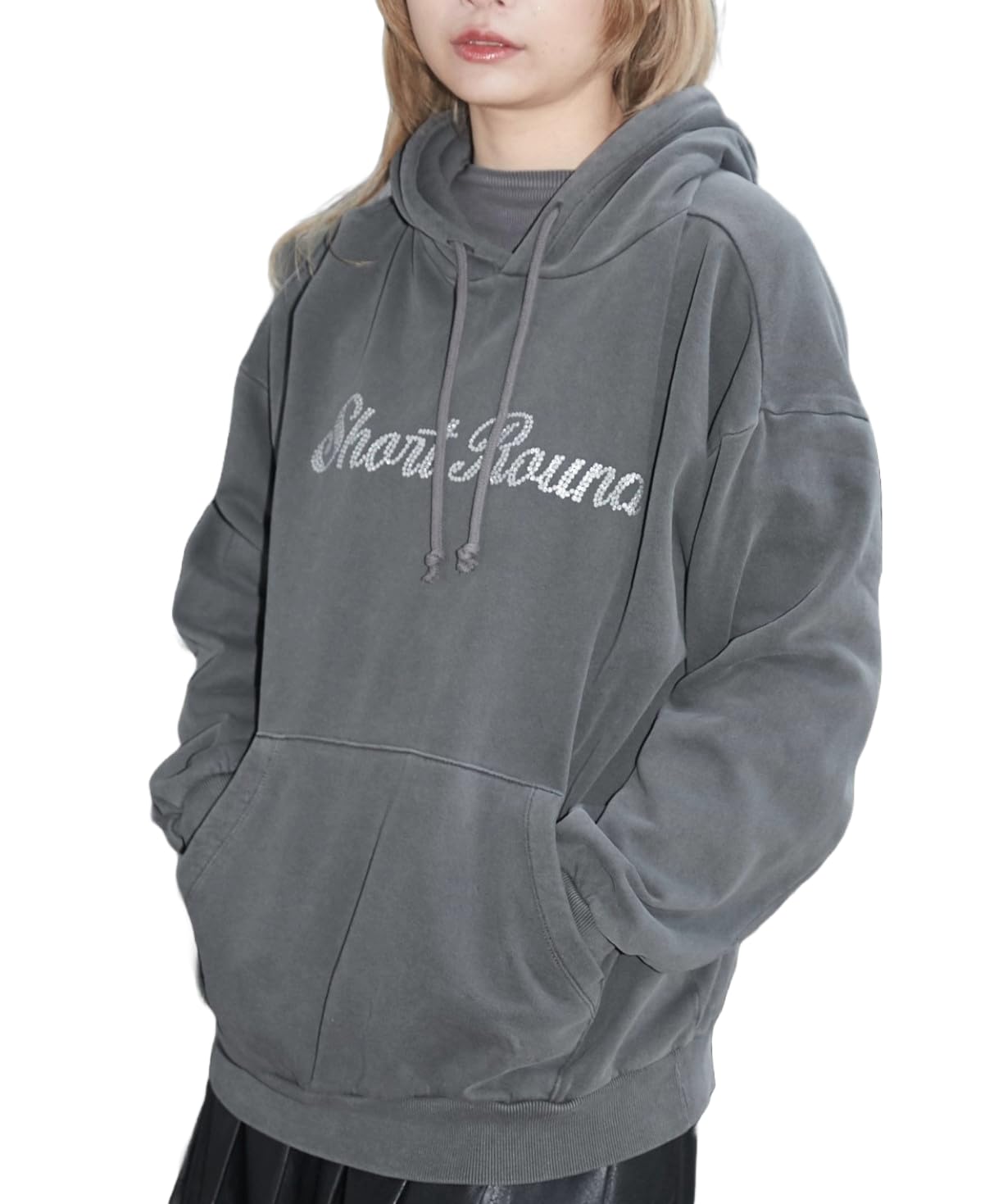 

WEGO Pigment Glitter Graphic Big Size Sumikuro Men s Hoodie/Sweatshirt, Streetwear, Vintage, Silhouette, Spring, Autumn, Winter, Gift, L,