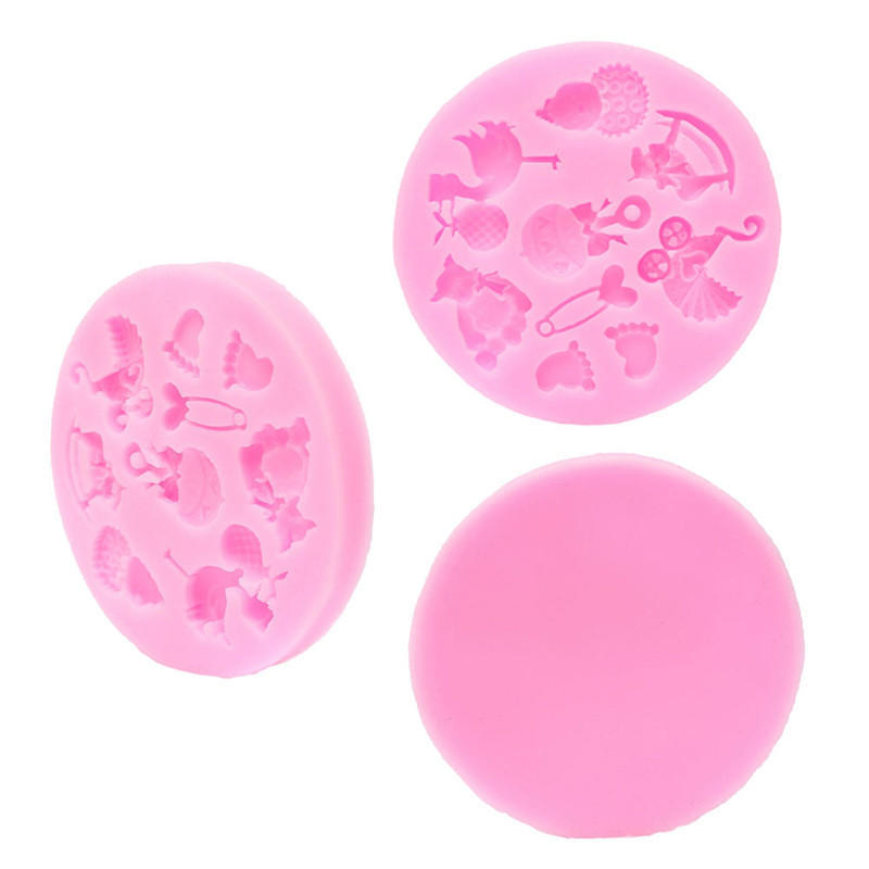 Baby Shower Silicone Fondant Cake Mould Mold Chocolate Baking Sugarcraft Decor MEIfang