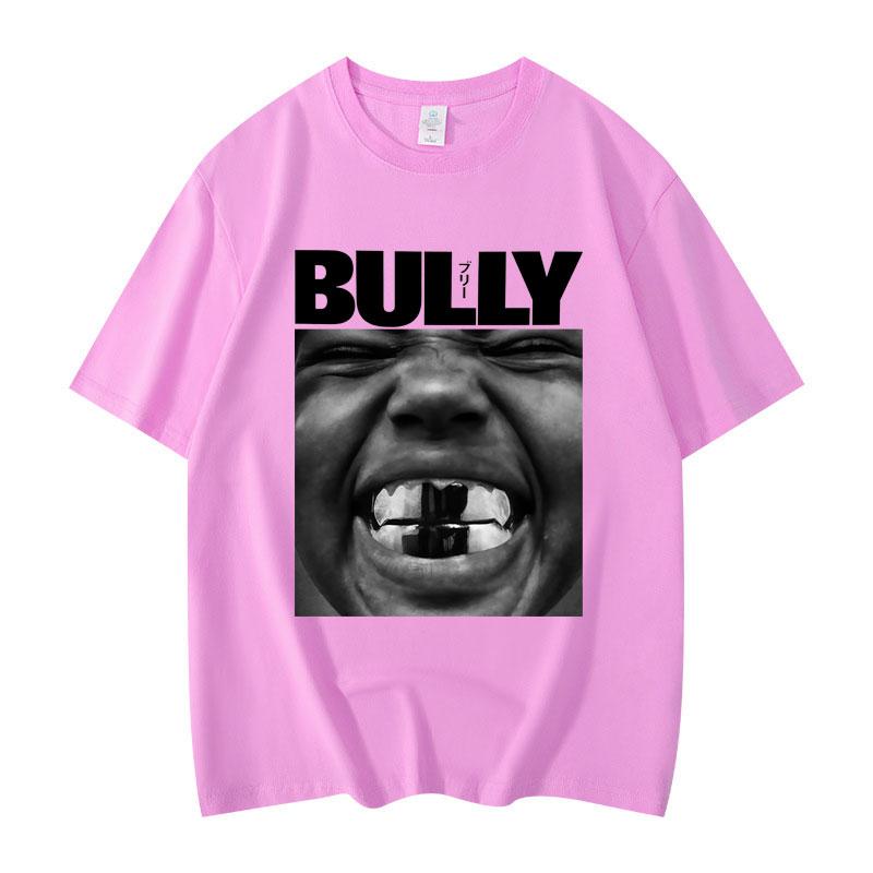 Rapper Kanye West Bully Graphic T Shirts Fashion Hip Hop Vintage Short Sleeve Tshirts Unisex Women Casual Loose Cottotn Tshirt