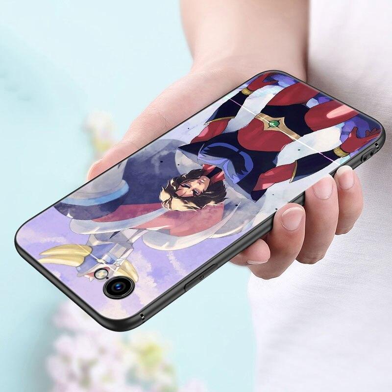 UFO Roboter Grendizer Telefon Fall Für Apple iPhone 14 13 12 Mini 11 Pro Max 7 8 XR X XS 7 8 Plus SE 2020 2022 Schwarze Abdeckung