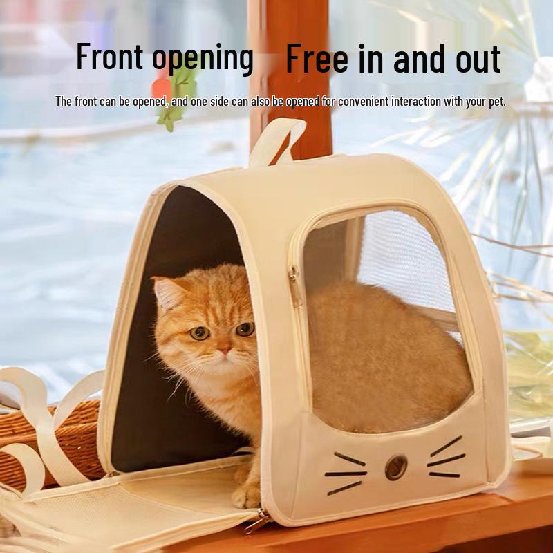 Large Capacity Portable Pet Shoulder Backpack for Cats and Dogs