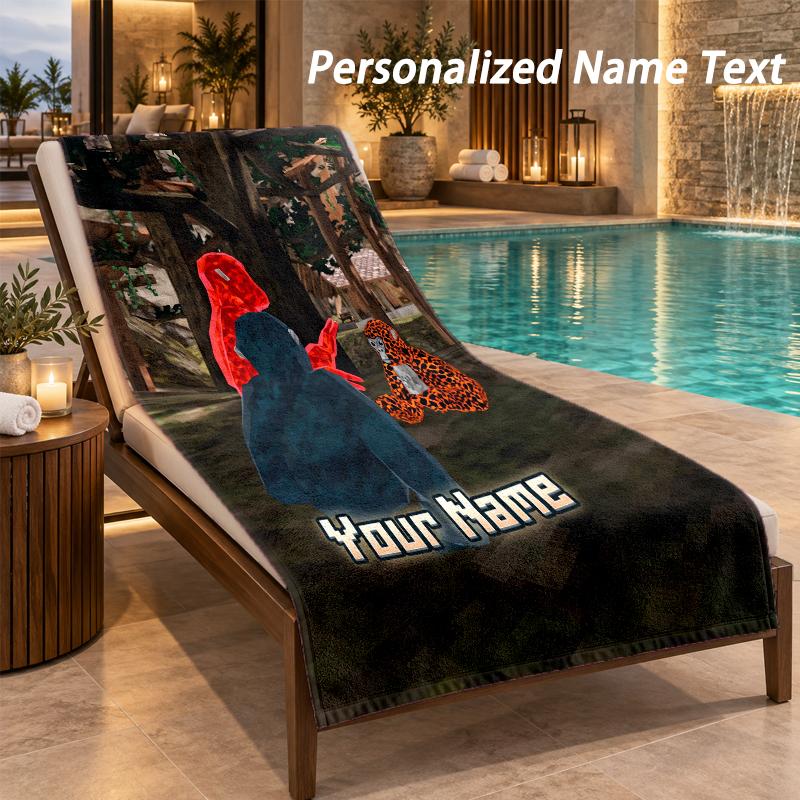 Gorilla Tag cartoon Custom Name Beach Towel Large Soft Towel for Indoor Bathroom Outdoor Beach