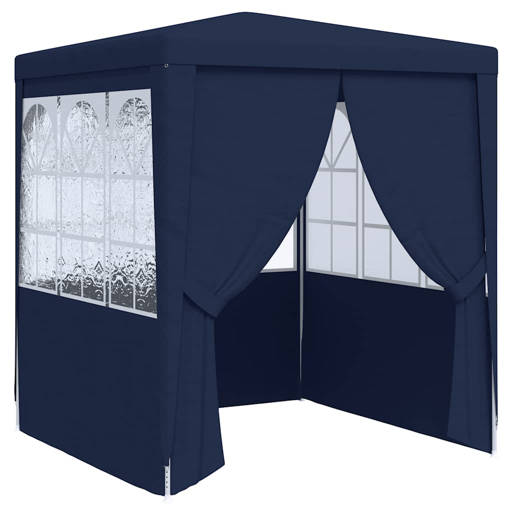 Professional Party Tent with Side Walls 2*2 M Blue 90 G M²