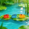 12 Pcs Luminous Mini Resin Frog Figurines Tiny Glow In The Dark Frog Miniature Figures for Moss Landscape Fairy Garden
