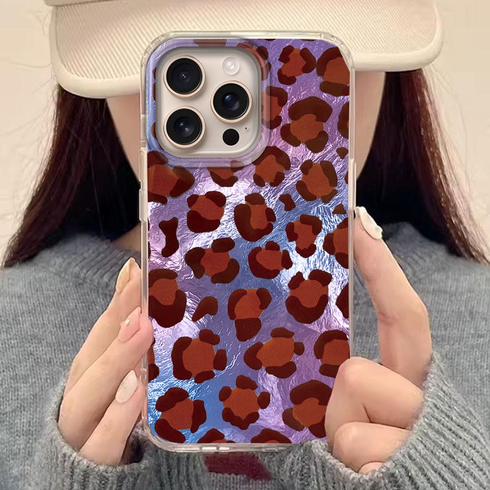 Luxury Gold Leopard Print Phone Case for Iphone 17 Air 16 15 14 13 11 12 Pro Max 7 8 Plus X XS XR SE 2022 2020 16e Shell Cover