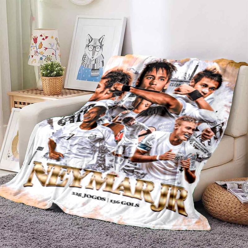 Santos FC Brazilian football player striker Neymar da Silva Santos Júnior blanket portable four season home bed office travel break warm blanket H1
