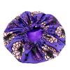 Custom Logo African Print Satin Bonnet Adjustable Double Layer Hair Bonnet Curly Hair Reversible Silky Sleep Cap Night Wrap